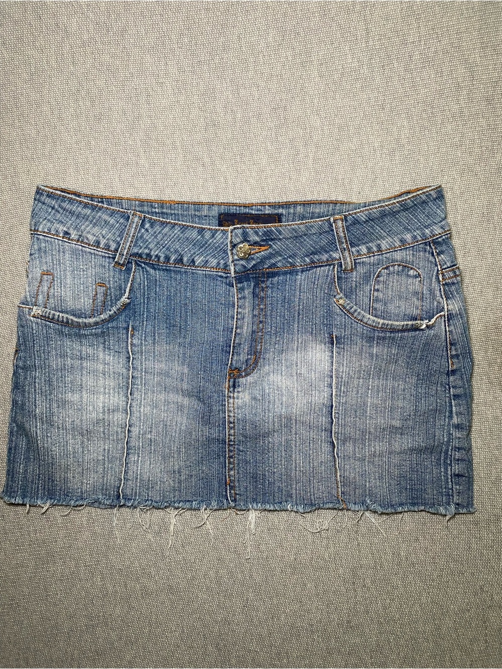 Y2K crest jeans Denim mini Skirt Size7/8